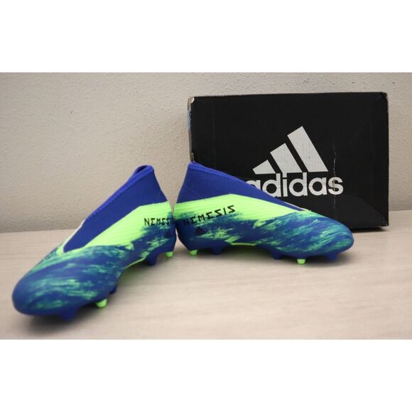 adidas FV2912 Youth Sz 10.5K Blue/Green Nemeziz 19.3 Firm Ground Soccer Cleats - Picture 1 of 13